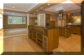 The bar from the dinning area to the kitchen